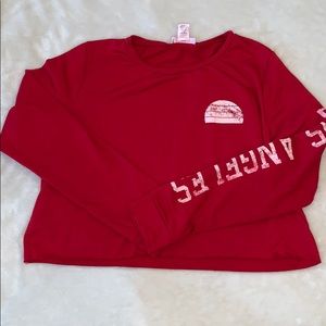 tillys red los angeles long sleeve